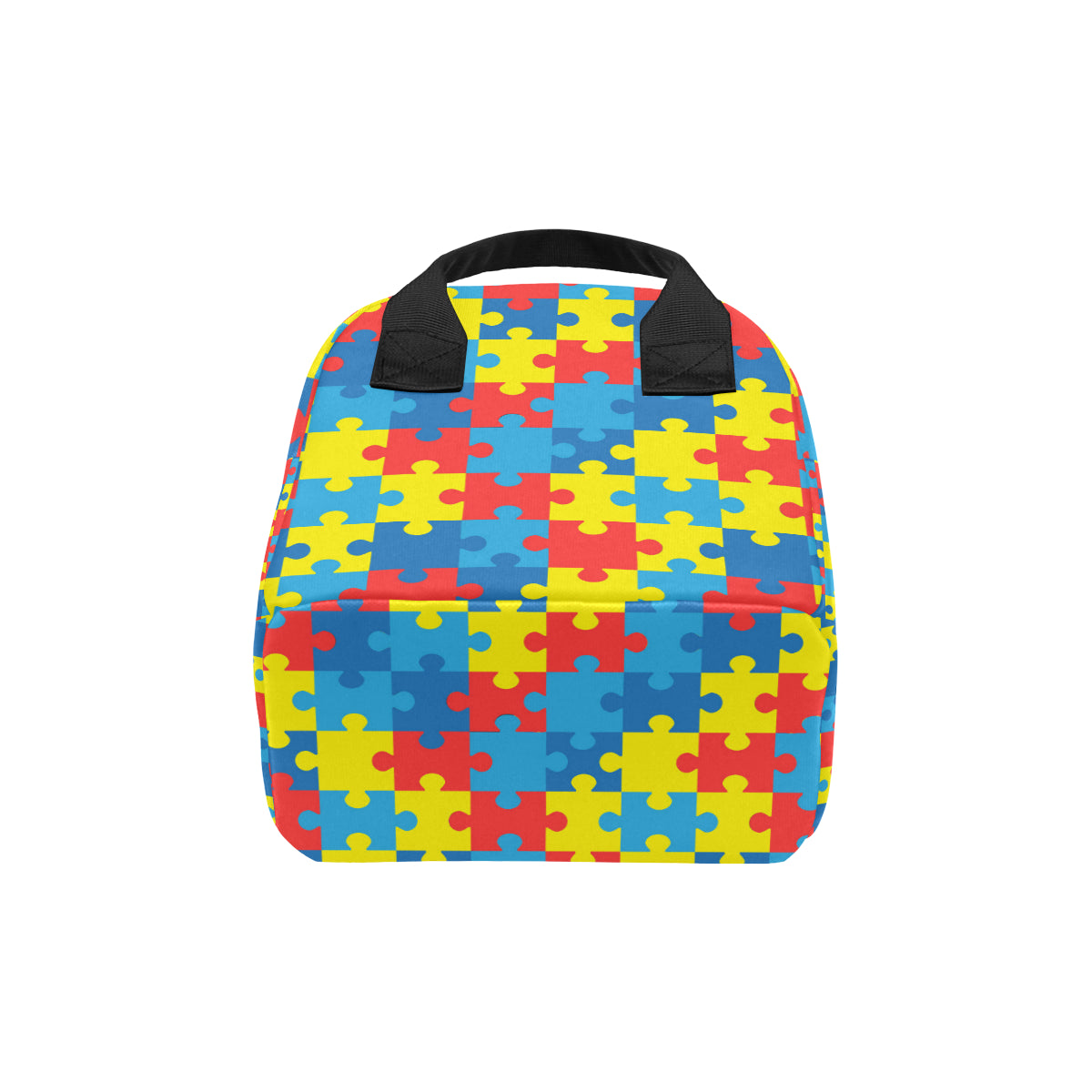 Autism Awareness Puzzles Design Print Insulated Lunch Bag