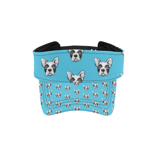Boston Terrier Pattern Print Design 01 Unisex Sun Visor