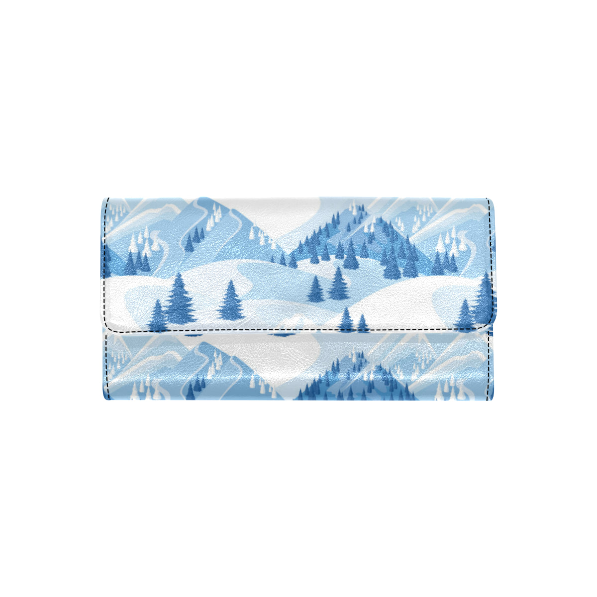 Mountain Pattern Print Design 03 Women's Trifold Wallet