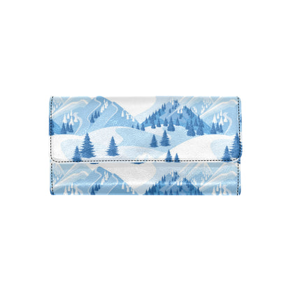 Mountain Pattern Print Design 03 Women's Trifold Wallet