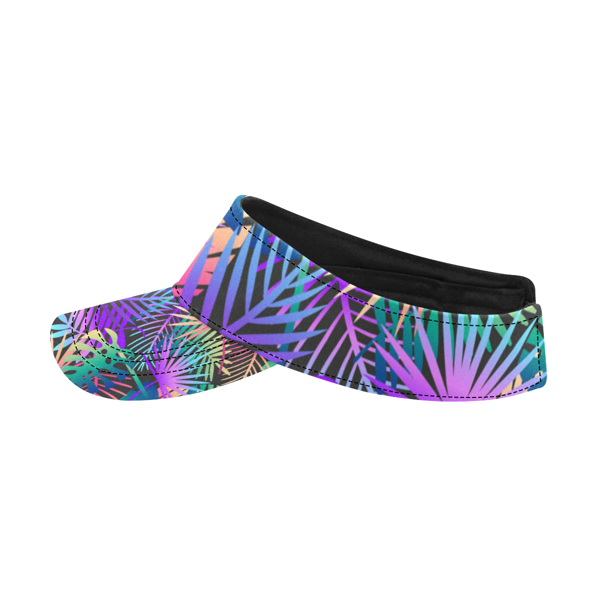 Neon Flower Tropical Palm Leaves Unisex Sun Visor