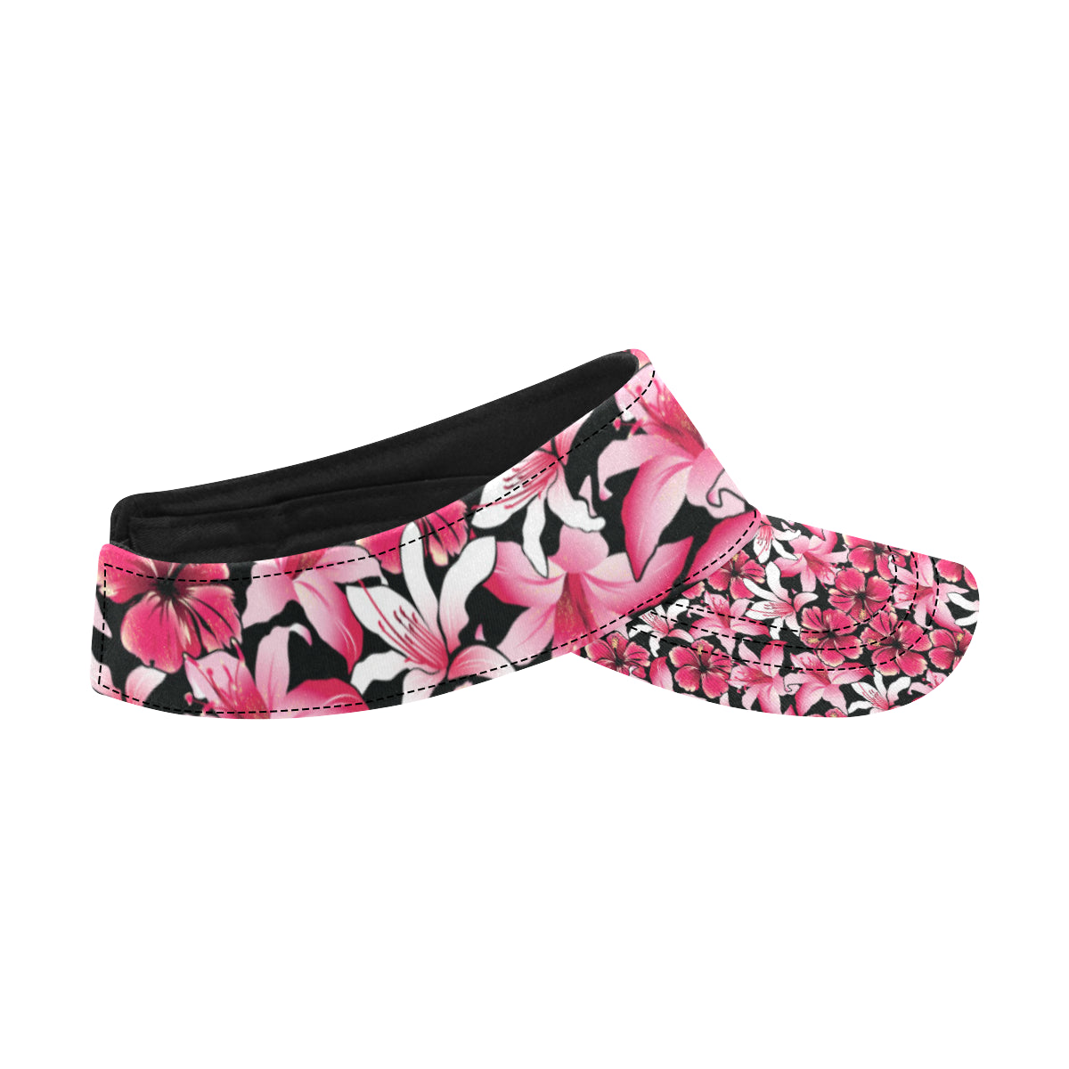 Flower Hawaiian Pink Red  Hibiscus Print Unisex Sun Visor