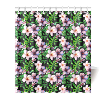 Plumeria Pattern Print Design PM01 Shower Curtain