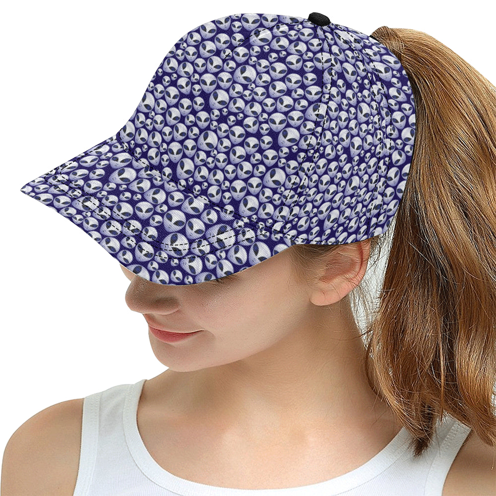Alien Head Extraterrestrial Snapback Cap