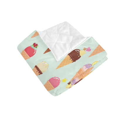 Ice Cream Pattern Print Design 03 Premium Quilt