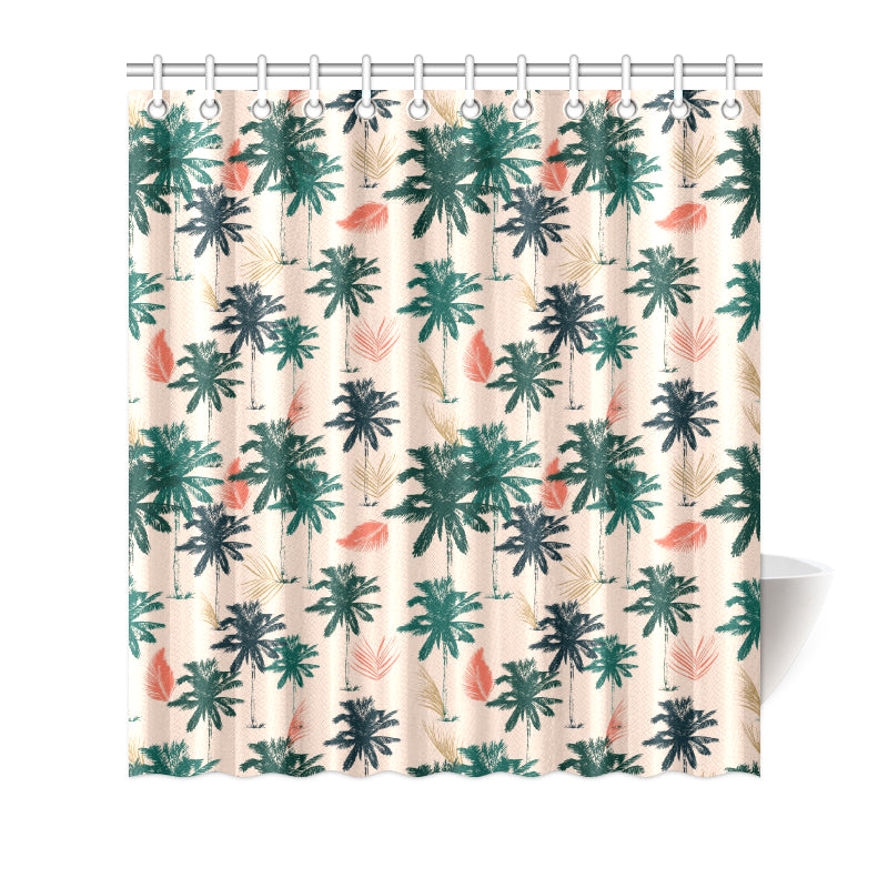 Palm Tree Pattern Print Design PT014 Shower Curtain