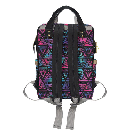 Tribal aztec Dark Multicolor Diaper Bag Backpack