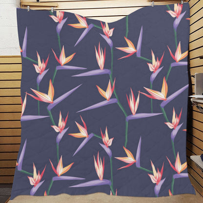 Bird Of Paradise Pattern Print Design BOP015 Premium Quilt