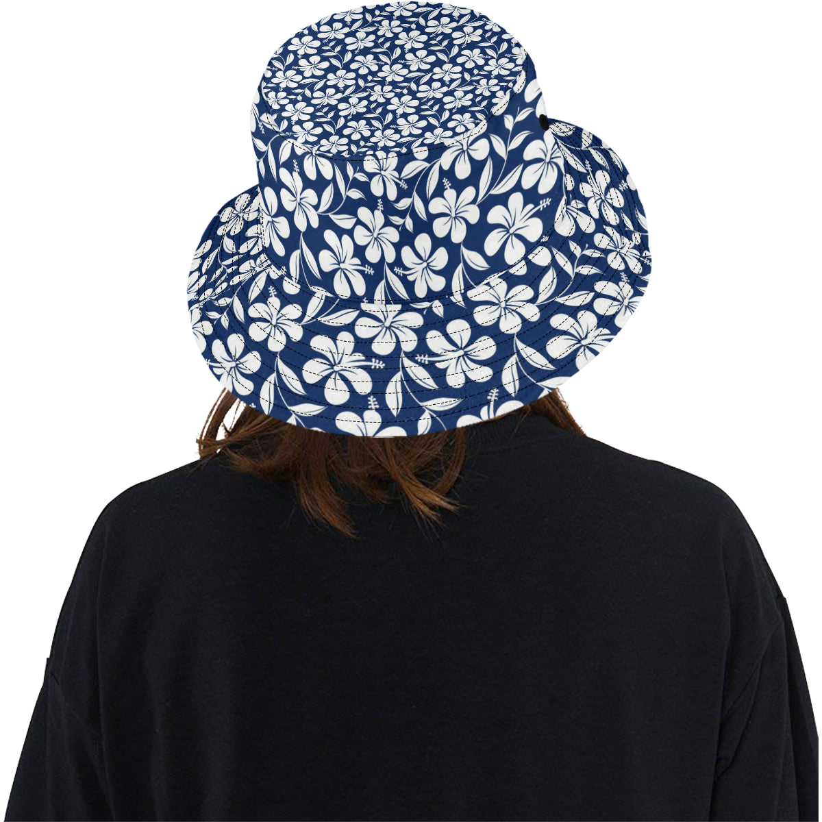 Hibiscus Pattern Print Design HB031 Unisex Bucket Hat