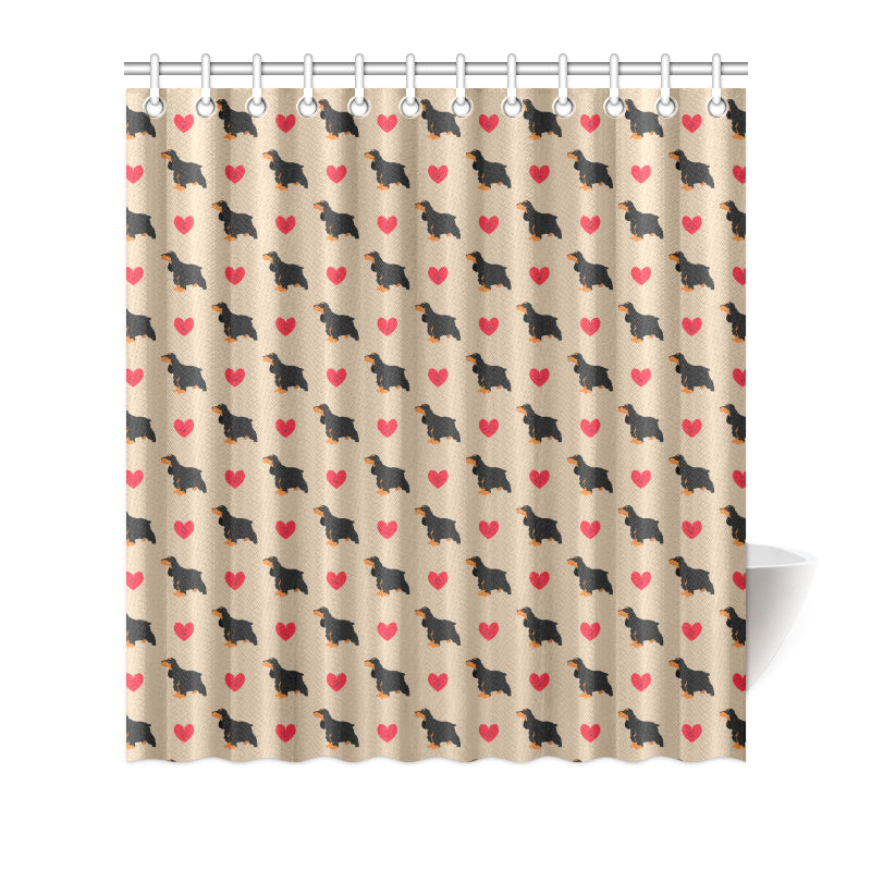 Cocker Pattern Print Design 02 Shower Curtain