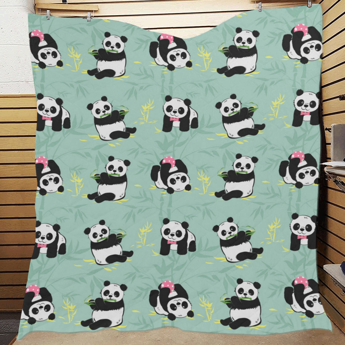 Panda Pattern Print Design A05 Premium Quilt