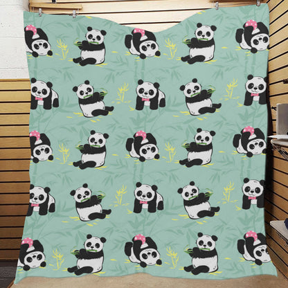 Panda Pattern Print Design A05 Premium Quilt