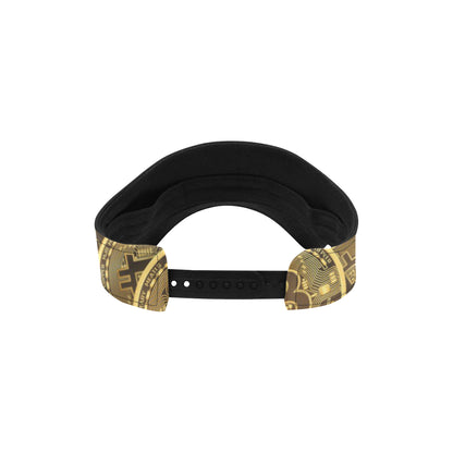 Bitcoin Pattern Print Design DO01 Unisex Sun Visor