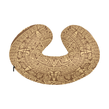Mayan Pattern Print Design 01 U-Shaped Travel Neck Pillow