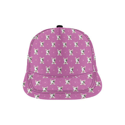 Bull Terrier Happy Print Pattern Snapback Cap
