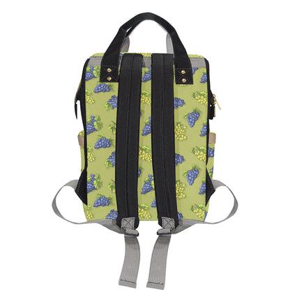 Grape Pattern Print Design GP08 Diaper Bag Backpack