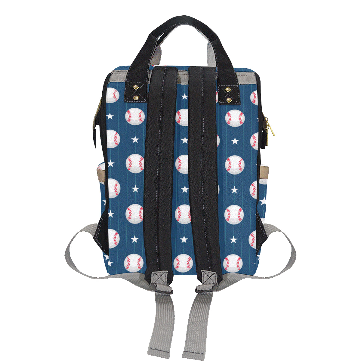 Baseball Star Print Pattern Diaper Bag Backpack