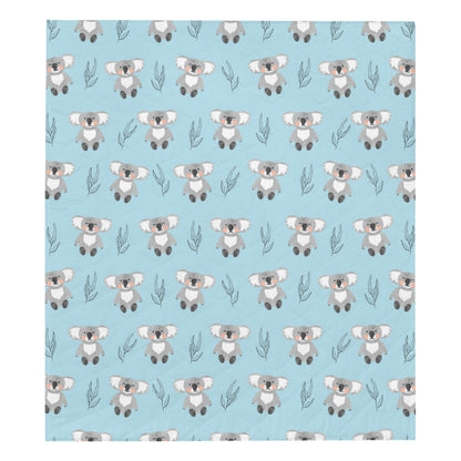 Koala Pattern Print Design 01 Premium Quilt