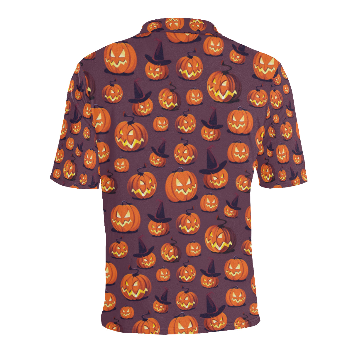 Halloween Pumpkin Pattern Print Design 03 Men Polo Shirt