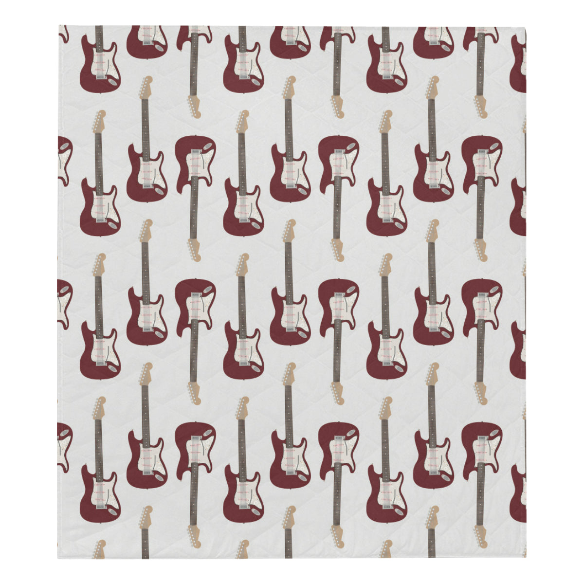Bass Guitar Pattern Print Design 03 Premium Quilt