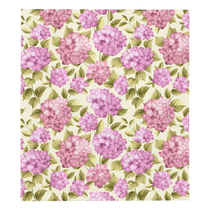 Hydrangea Pattern Print Design HD05 Premium Quilt