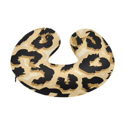 Jaguar Skin Pattern Print Design 02 U-Shaped Travel Neck Pillow