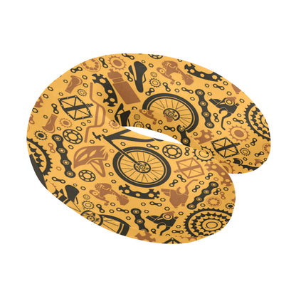 Mountain bike Pattern Print Design 03 U-Shaped Travel Neck Pillow