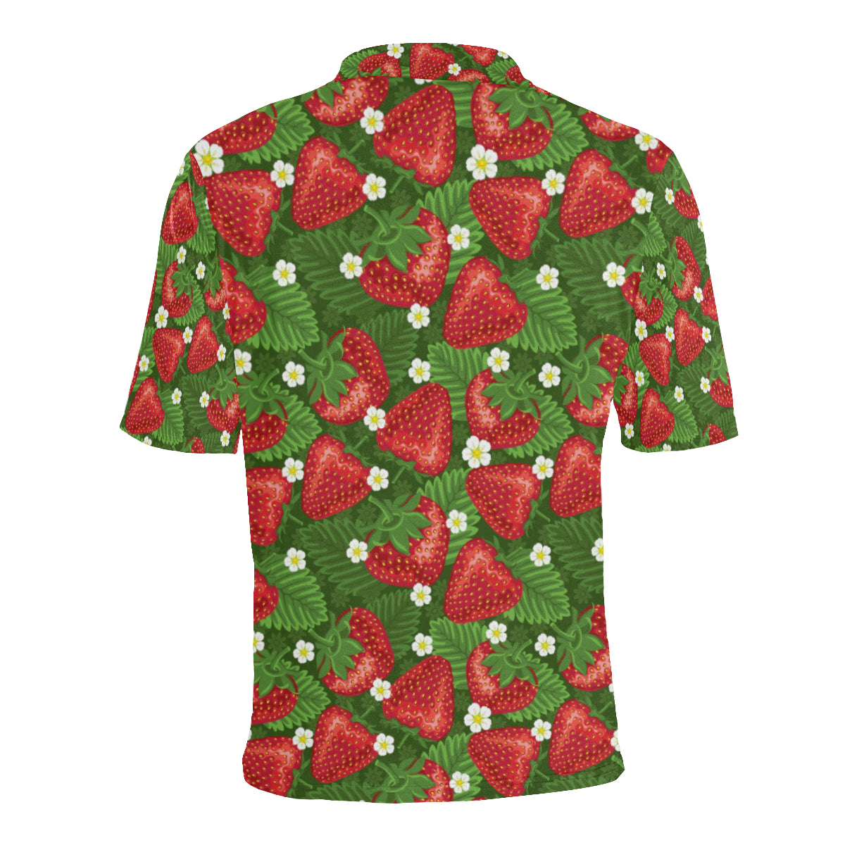Strawberry Pattern Print Design SB05 Men Polo Shirt