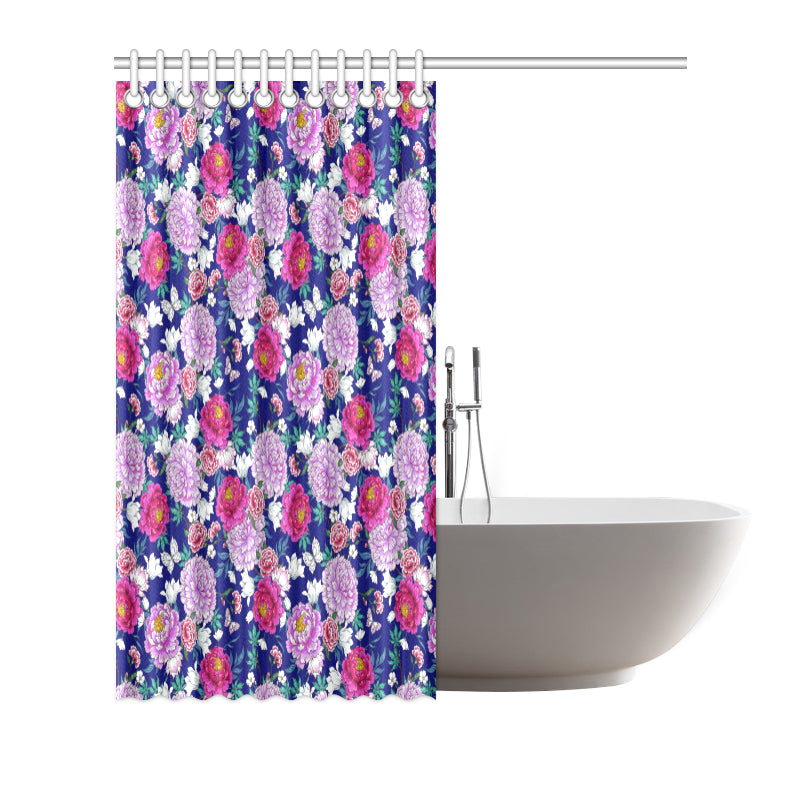 Dahlia Pattern Print Design DH013 Shower Curtain