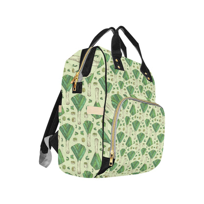 Leek Pattern Print Design 04 Diaper Bag Backpack