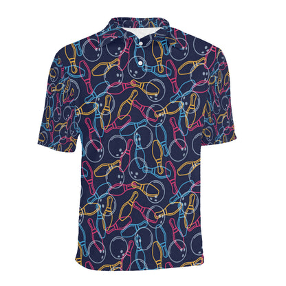 Bowling Pattern Print Design 07 Men Polo Shirt