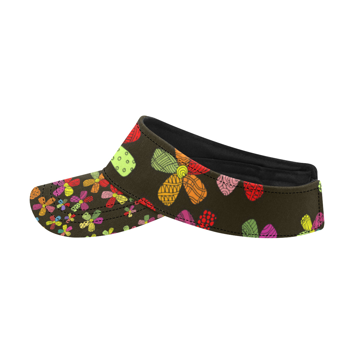 Flower Power Colorful Print Pattern Unisex Sun Visor