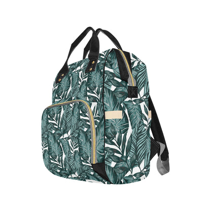 Tropical Palm Leaves Pattern Diaper Bag Backpack