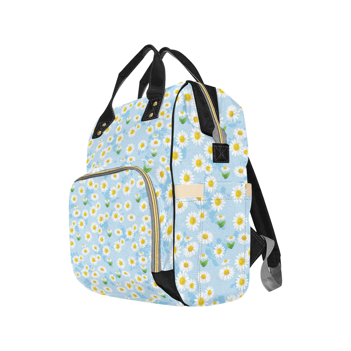 Daisy Pattern Print Design DS010 Diaper Bag Backpack