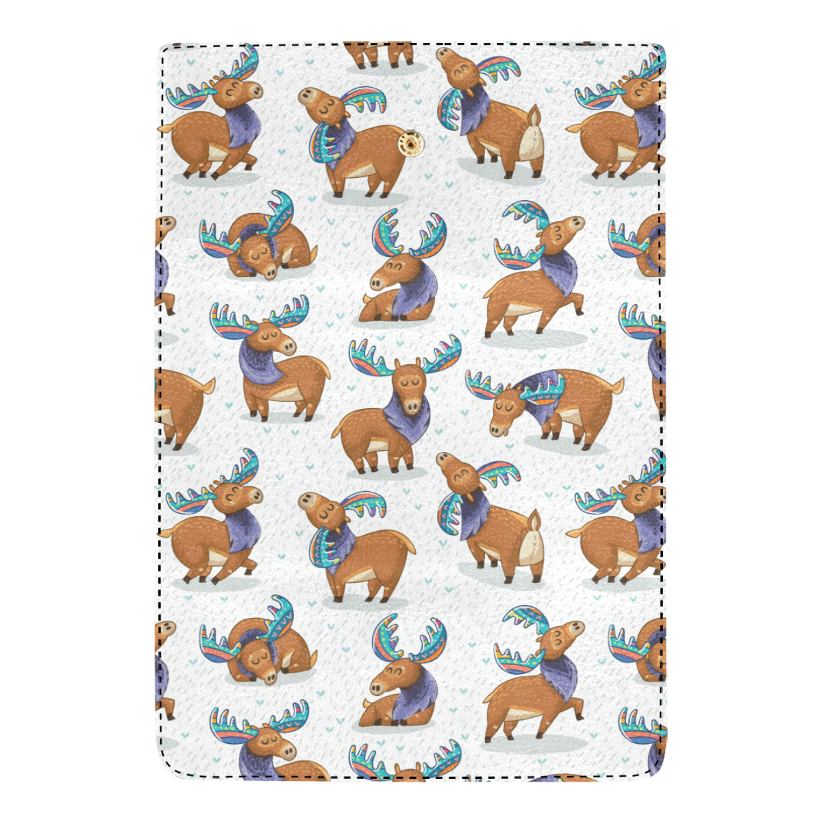 Moose Cute Pattern Print Design 01 Women's Trifold Wallet