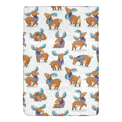 Moose Cute Pattern Print Design 01 Women's Trifold Wallet