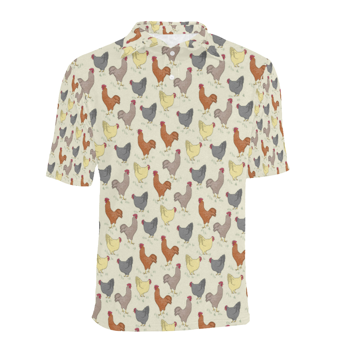 Chicken Pattern Print Design 05 Men Polo Shirt