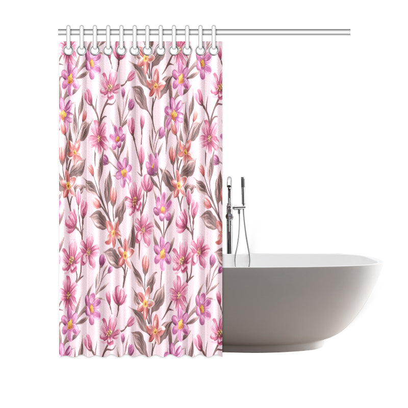 Summer Floral Pattern Print Design SF09 Shower Curtain