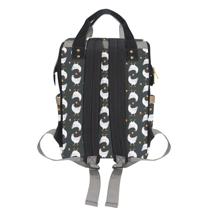 Chicken Pattern Print Design 06 Diaper Bag Backpack