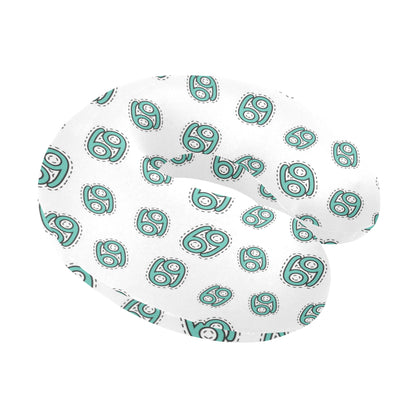 Cancer Zodiac Pattern Print Design 04 U-Shaped Travel Neck Pillow