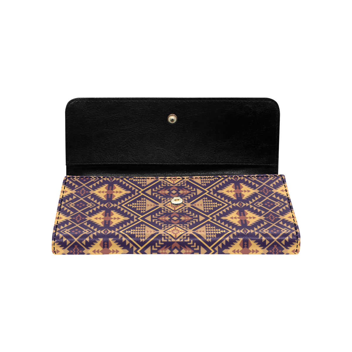 Aztec Pattern Print Design 09 Women's Trifold Wallet
