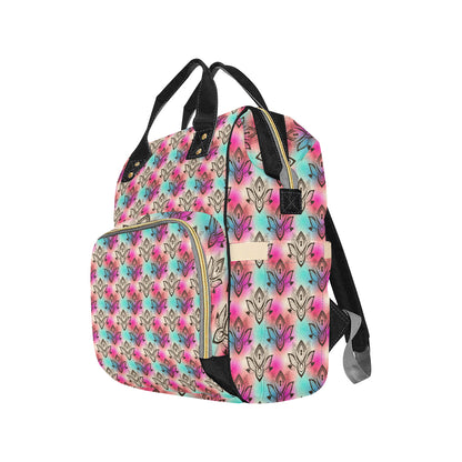 lotus Boho Pattern Print Design LO02 Diaper Bag Backpack