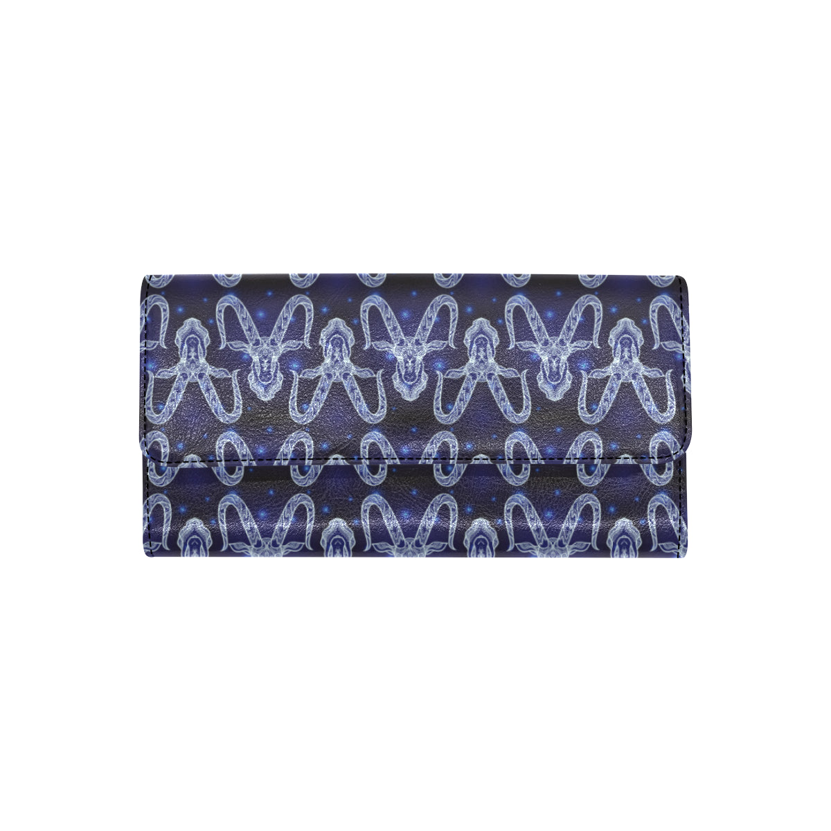 Capricorn Zodiac Pattern Print Design 03 Women's Trifold Wallet
