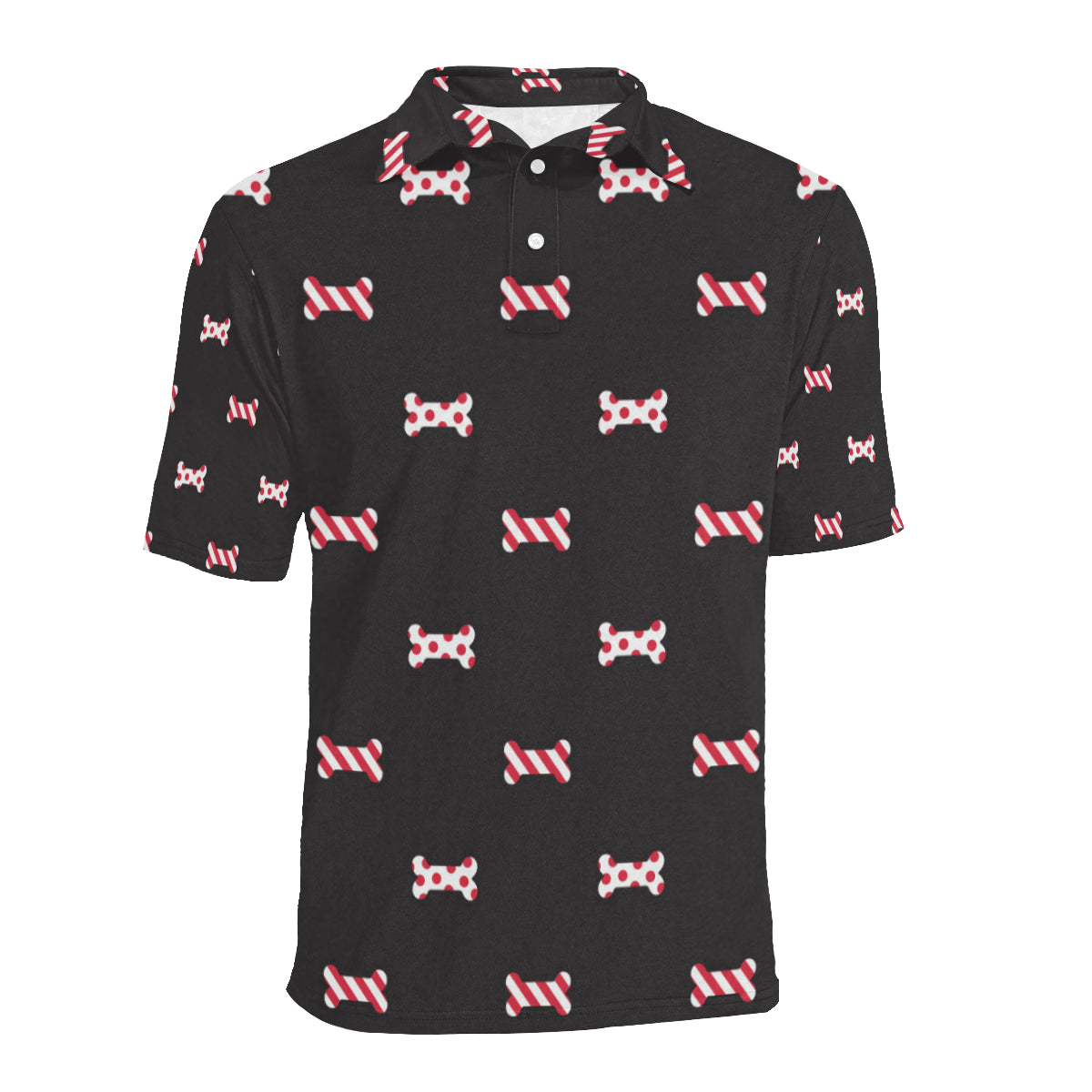 Dog Bone Pattern Print Design 04 Men Polo Shirt