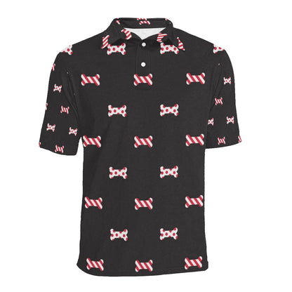 Dog Bone Pattern Print Design 04 Men Polo Shirt