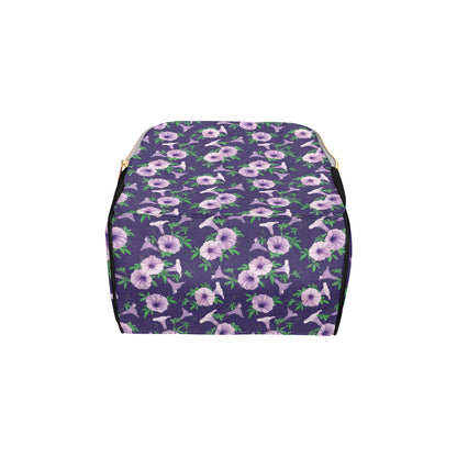 Morning Glory Pattern Print Design MG01 Diaper Bag Backpack