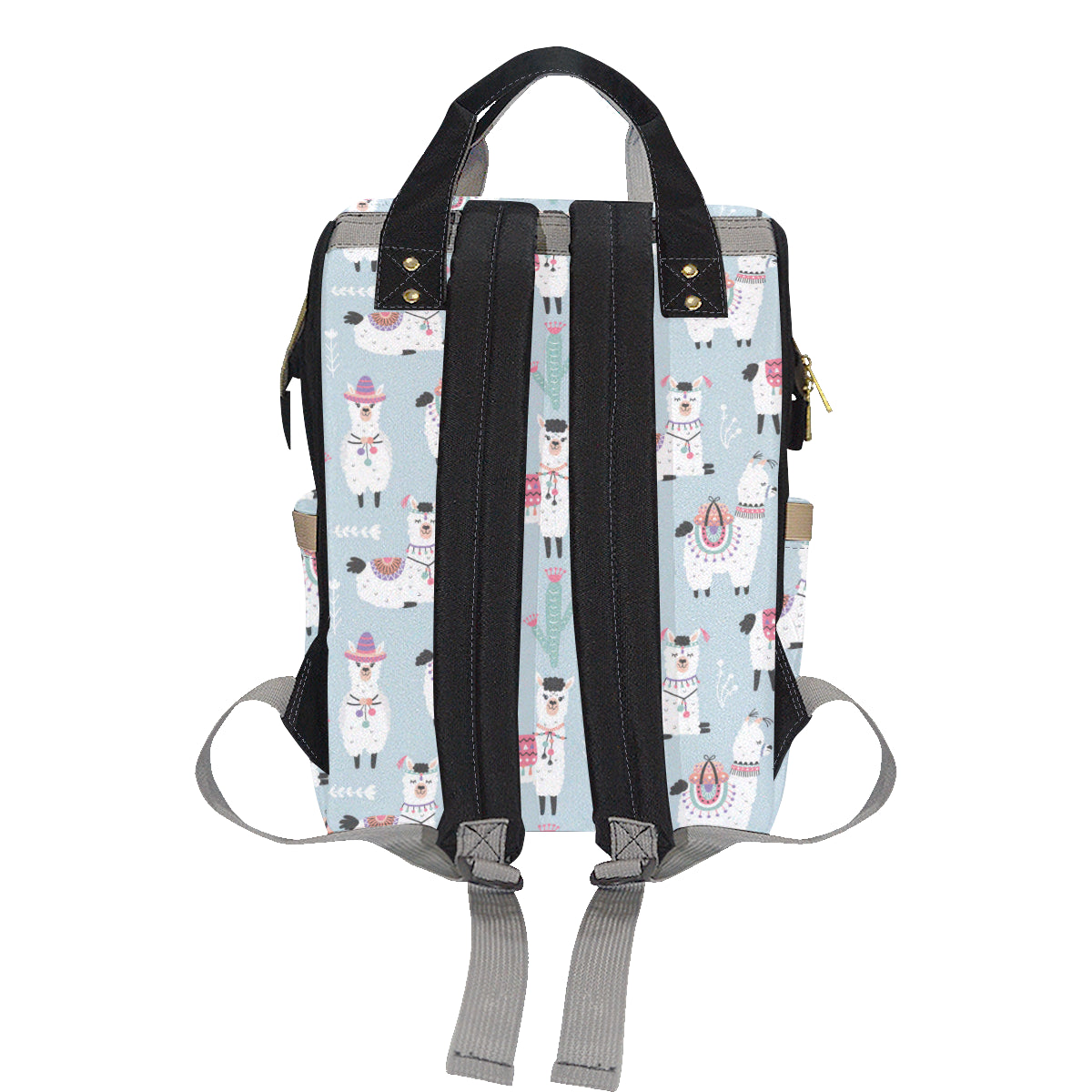 Llama Pattern Print Design 04 Diaper Bag Backpack