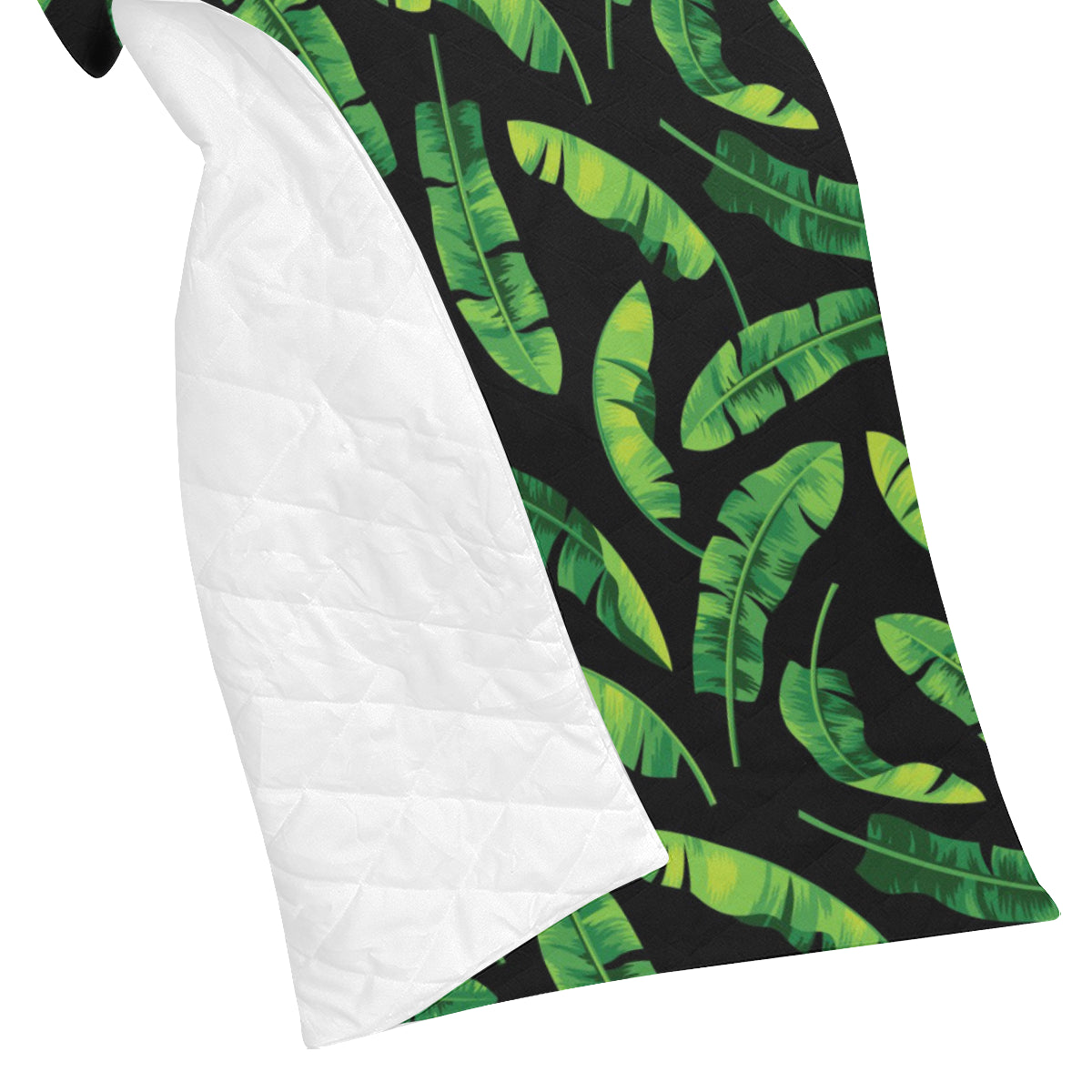 Banana Leaf Pattern Print Design BL02 Premium Quilt
