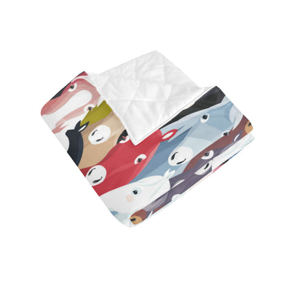 Colorful Horse Pattern Premium Quilt
