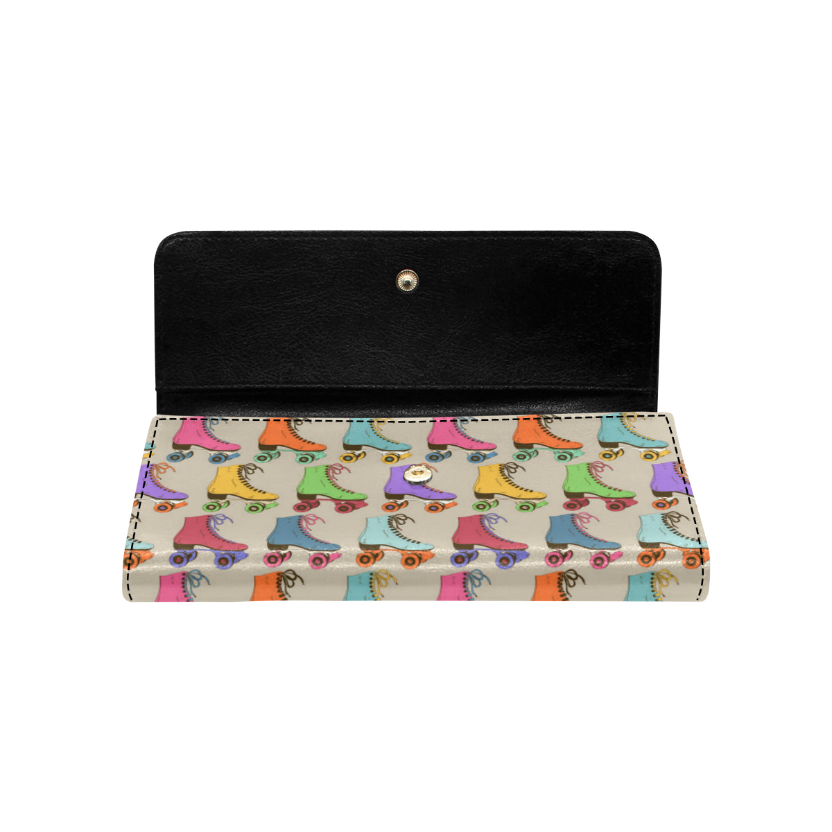 Roller skate Pattern Print Design A01 Women's Trifold Wallet
